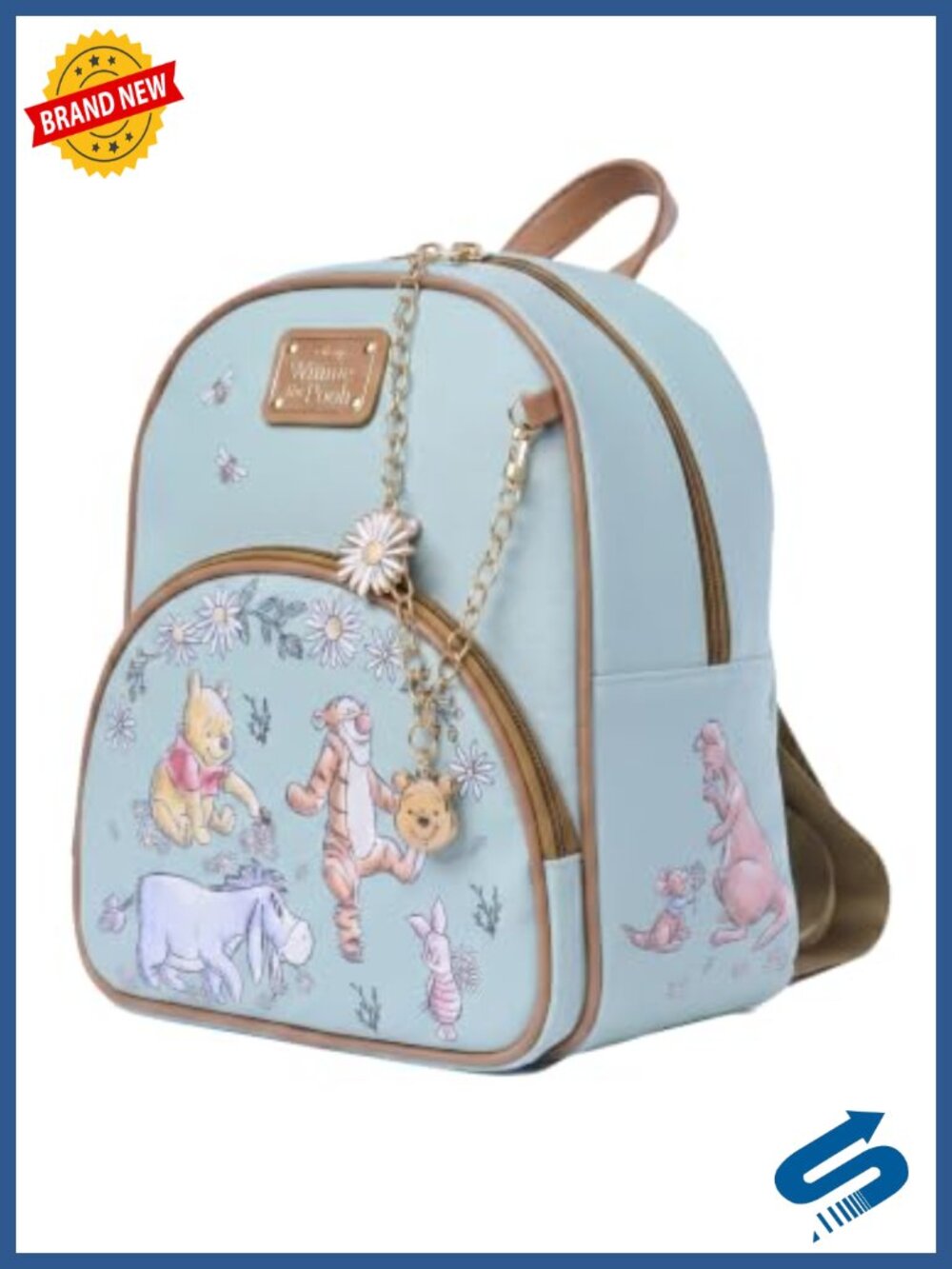 Faux Leather Mini Backpack Handbag with Front Pocket